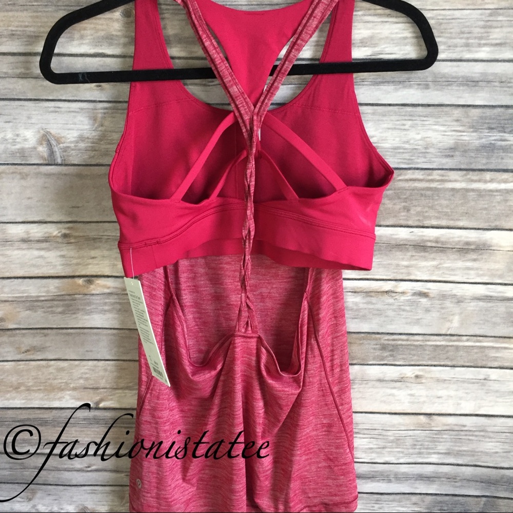 NWT LULULEMON TWIST AND TOIL TANK RUBY RED - 10 - Picture 2 of 6